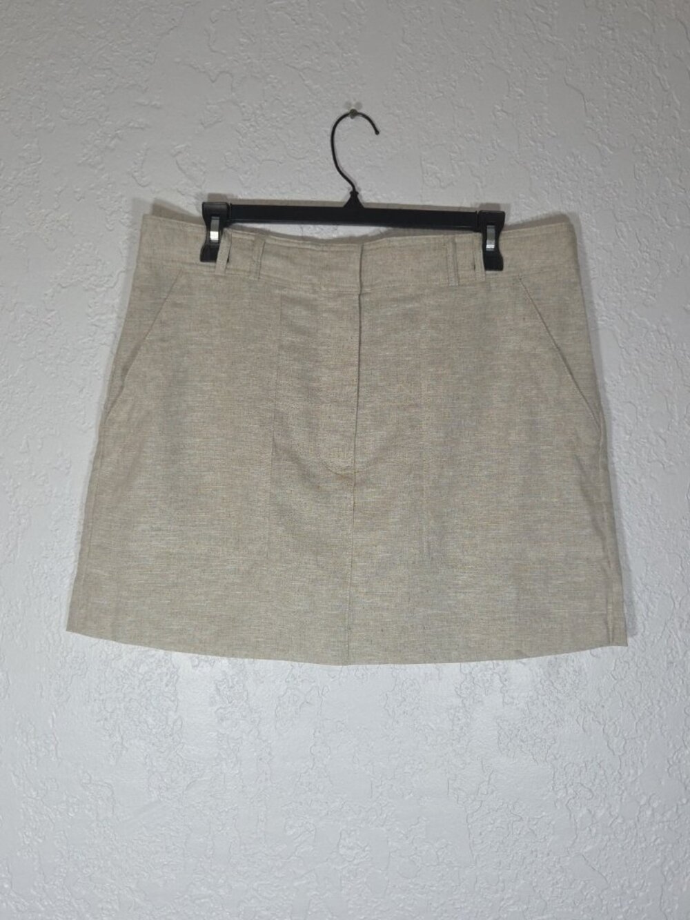 Rachel Zoe Women’s Linen Beige Skirt With Pockets– Size 10